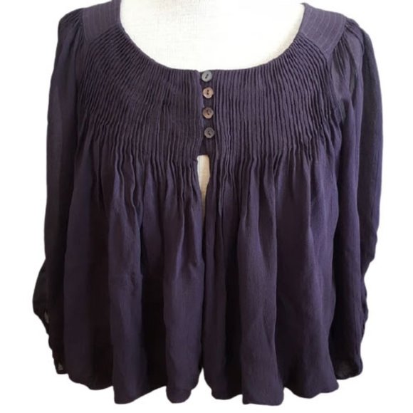 Anthropologie Rohit Rahul Khanna Sheer Broen Swing Crop Top (S) - Picture 1 of 9